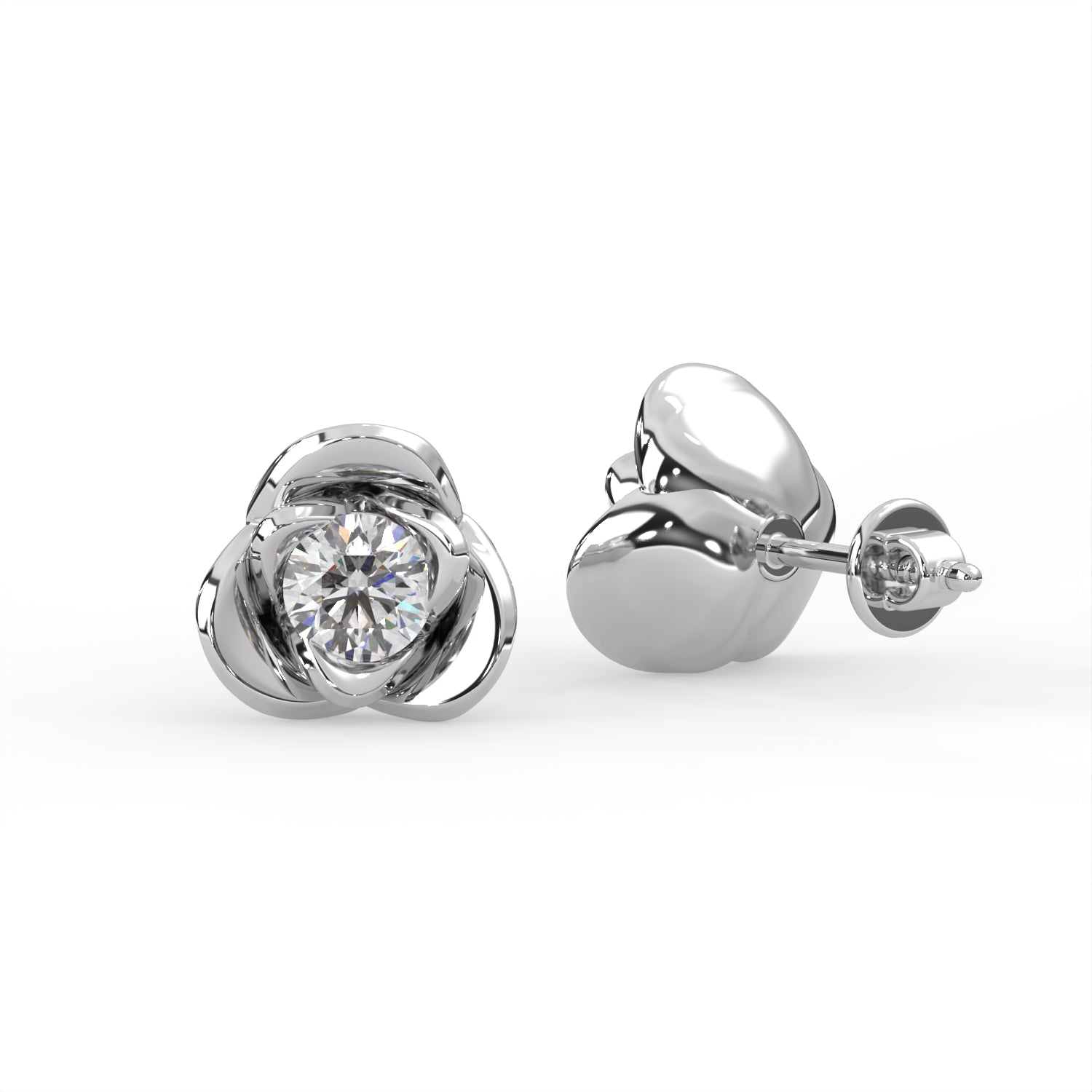 Rose Flower Stud Earrings