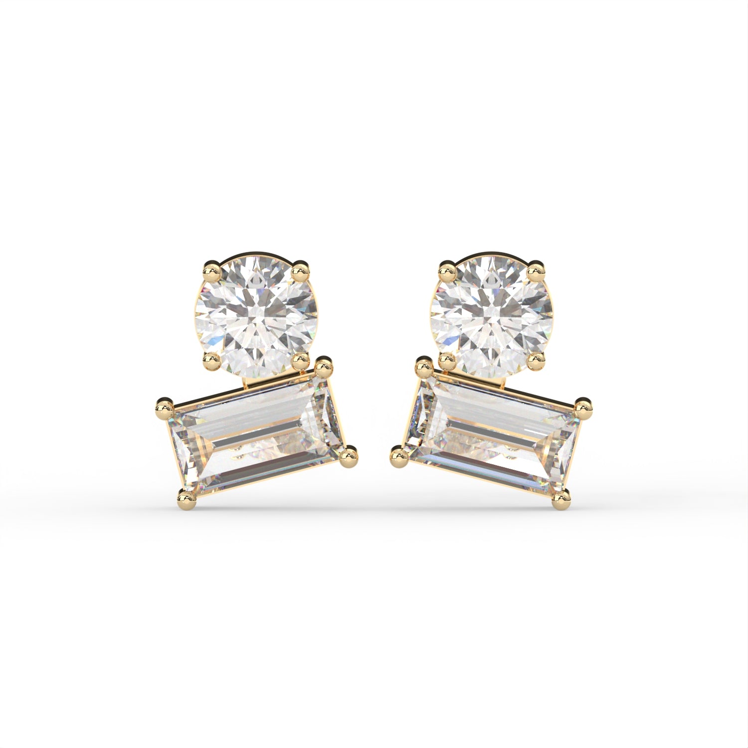 Round Baguette Toi Moi Earrings