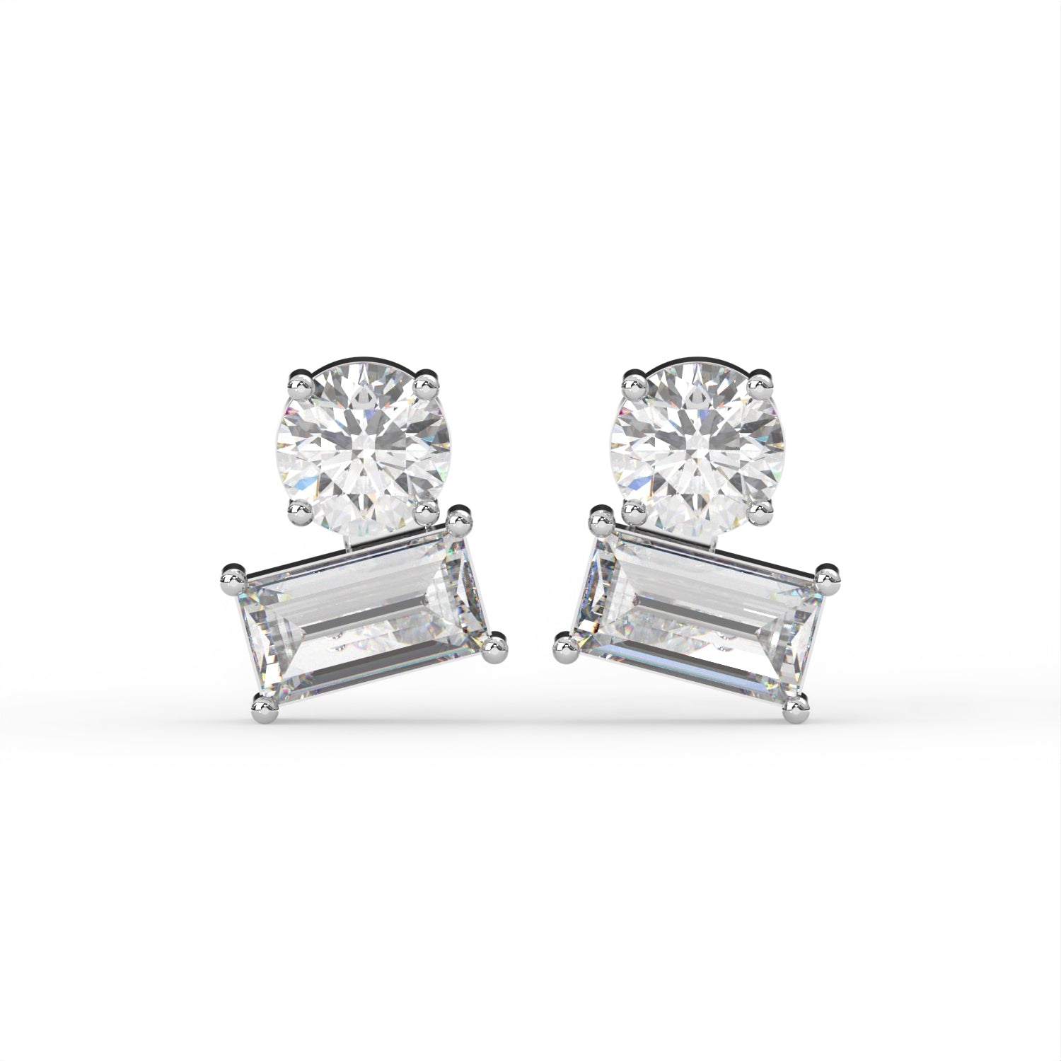 Round Baguette Toi Moi Earrings