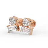 Round Baguette Toi Moi Earrings