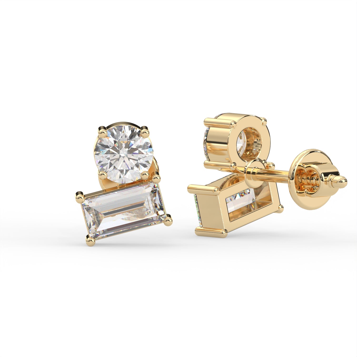Round Baguette Toi Moi Earrings