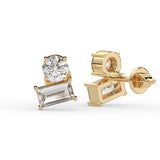 Round Baguette Toi Moi Earrings