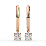 Round Drop Hoop Earrings