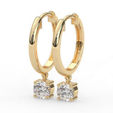Round Drop Hoop Earrings