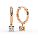Round Drop Hoop Earrings