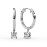 Round Drop Hoop Earrings