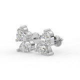 Heart Cluster Stud Earrings