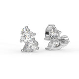 Heart Cluster Stud Earrings