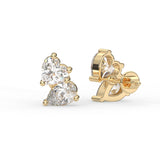 Heart Cluster Stud Earrings