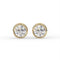 Round Bezel Stud Earrings