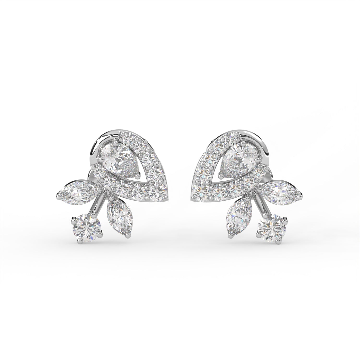 Pear Leaf Drop Earrings