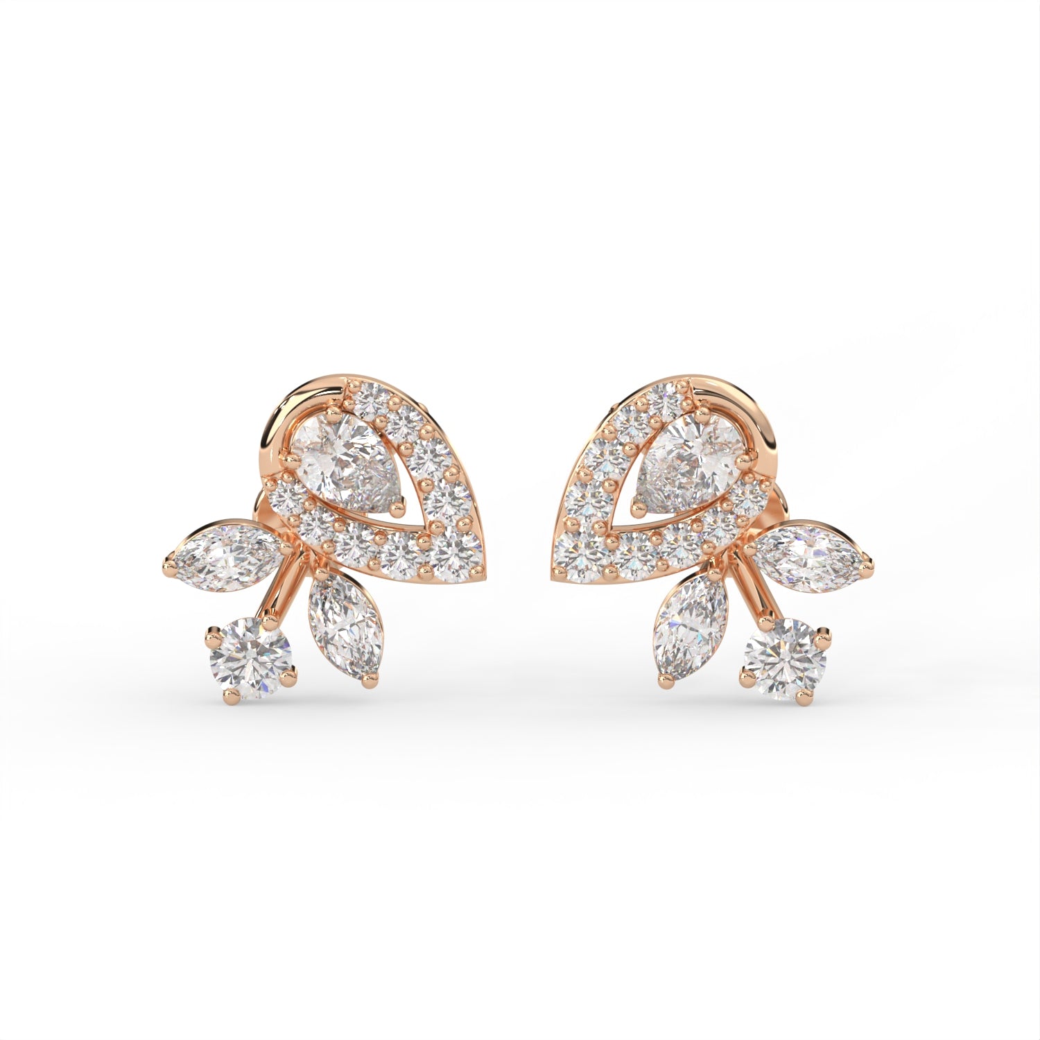 Pear Leaf Drop Earrings
