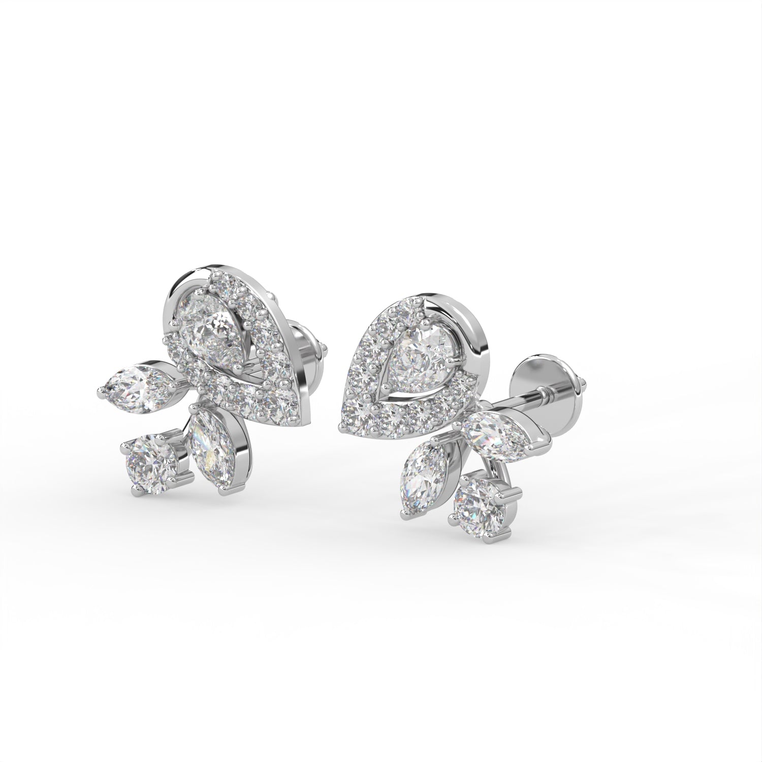 Pear Leaf Drop Earrings