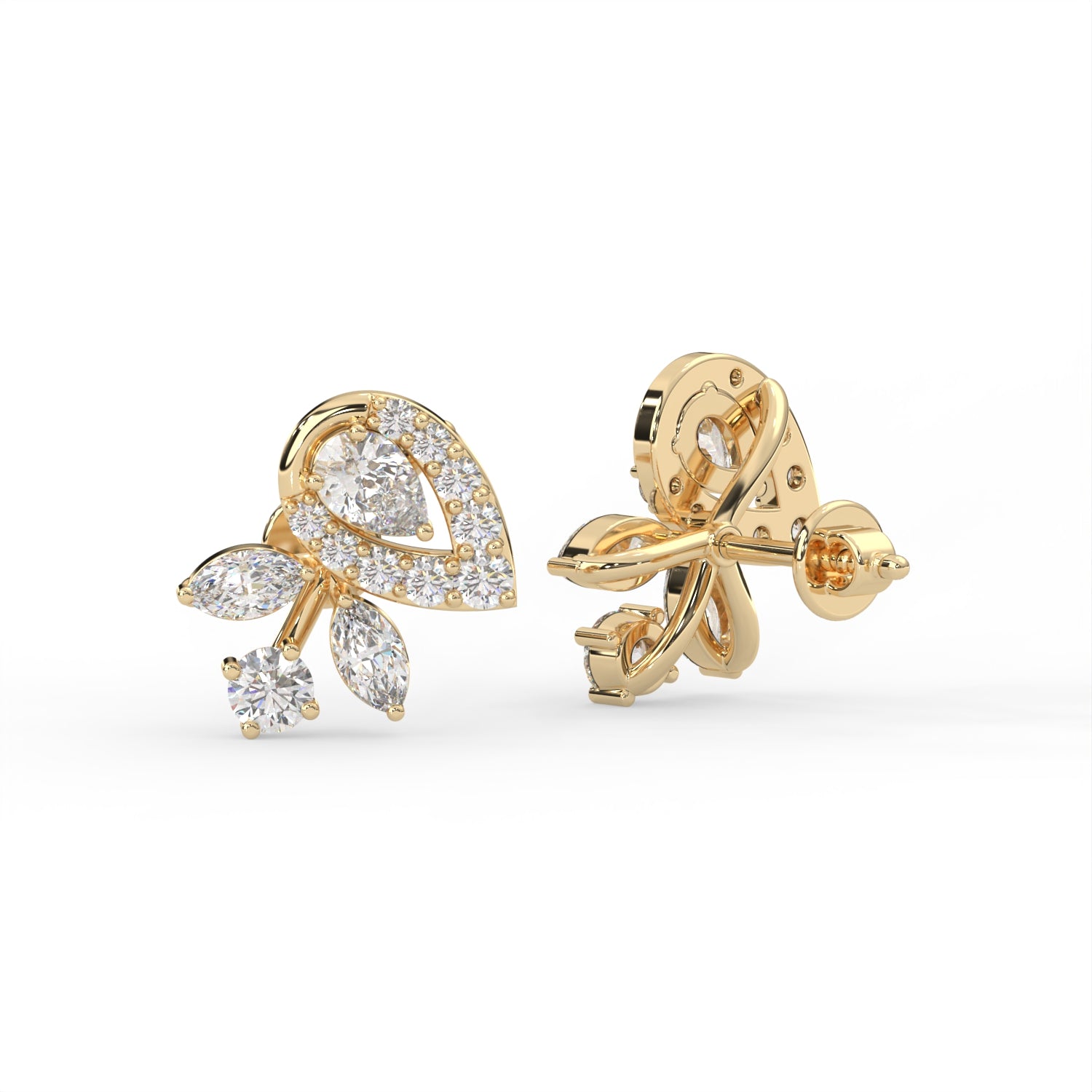 Pear Leaf Drop Earrings
