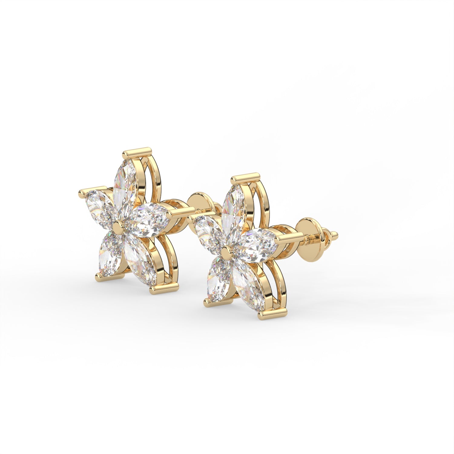 Marquise Star Stud Earrings
