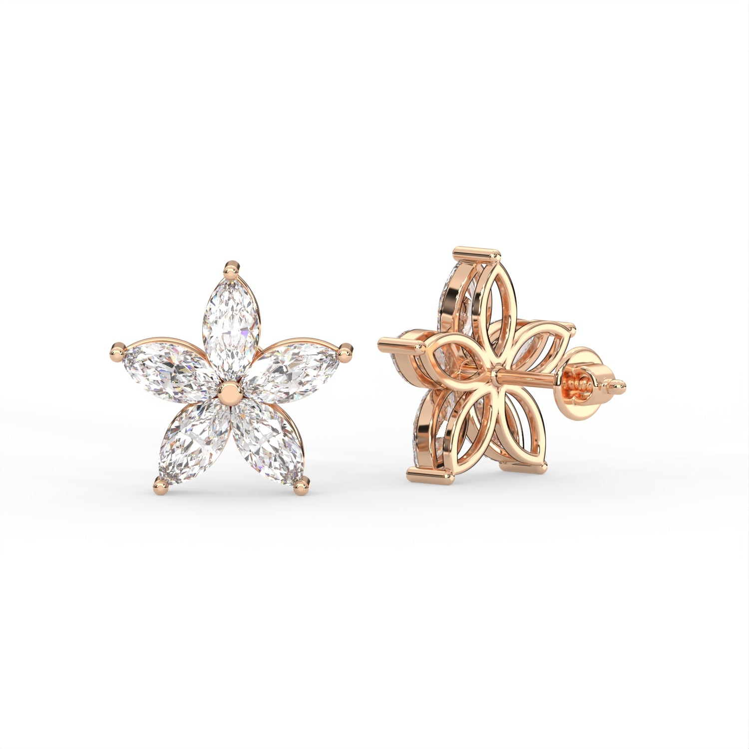 Marquise Star Stud Earrings