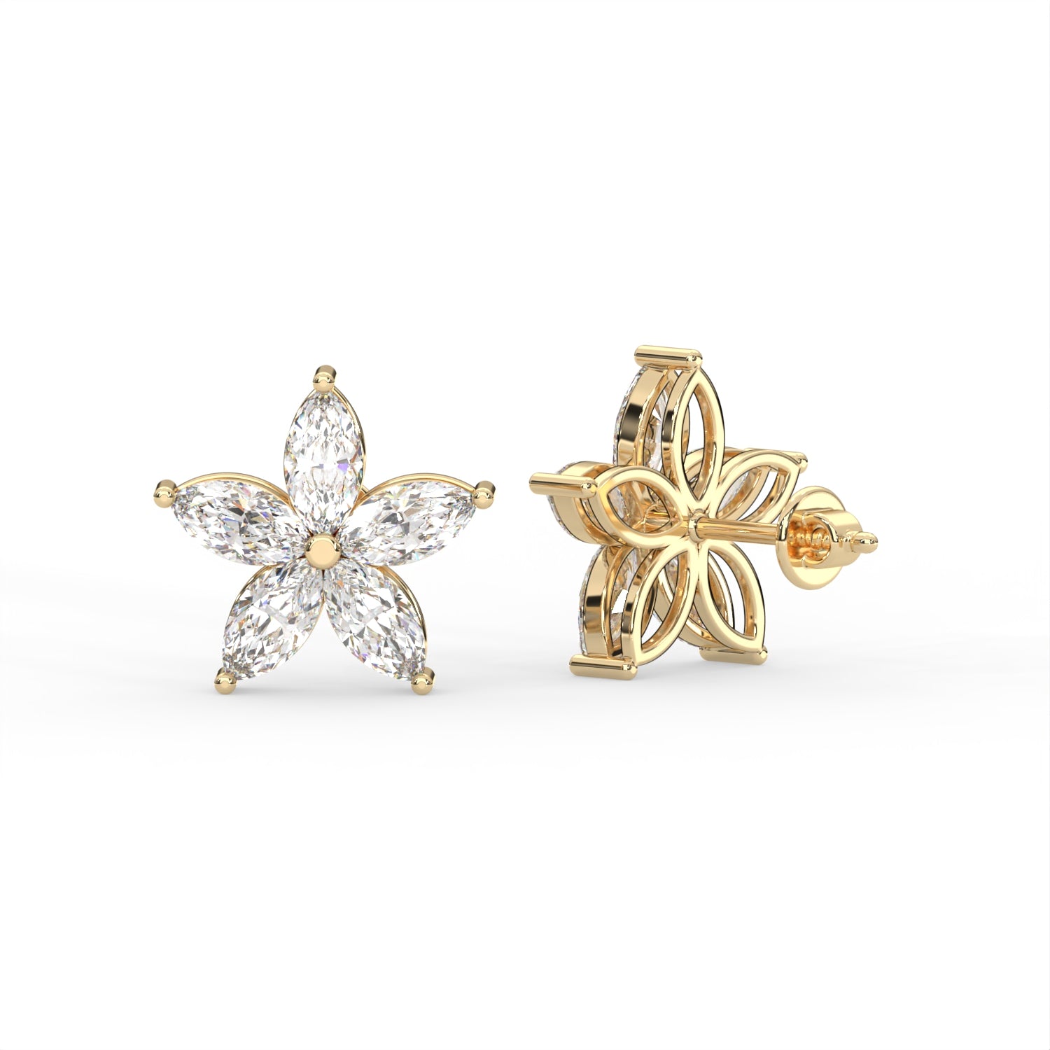 Marquise Star Stud Earrings