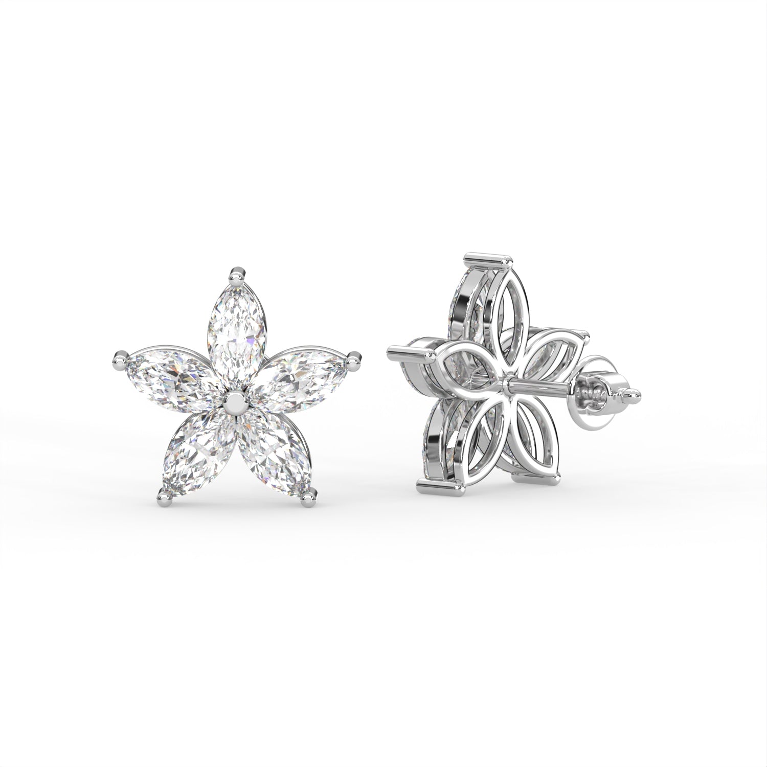 Marquise Star Stud Earrings