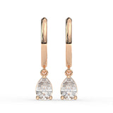 Pear Huggie Drop Earrings