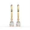 Pear Huggie Drop Earrings
