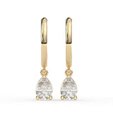Pear Huggie Drop Earrings