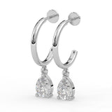 Pear Huggie Drop Earrings