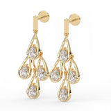Pear Chandelier Drop Earrings