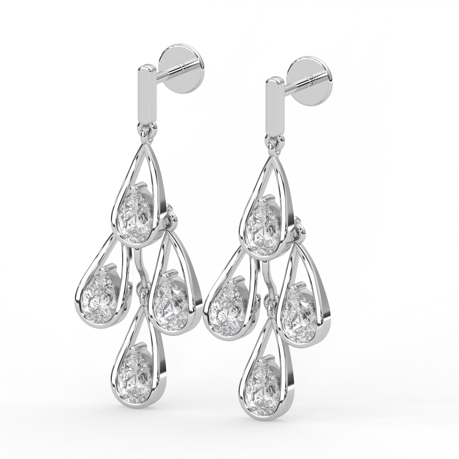 Pear Chandelier Drop Earrings