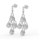 Pear Chandelier Drop Earrings