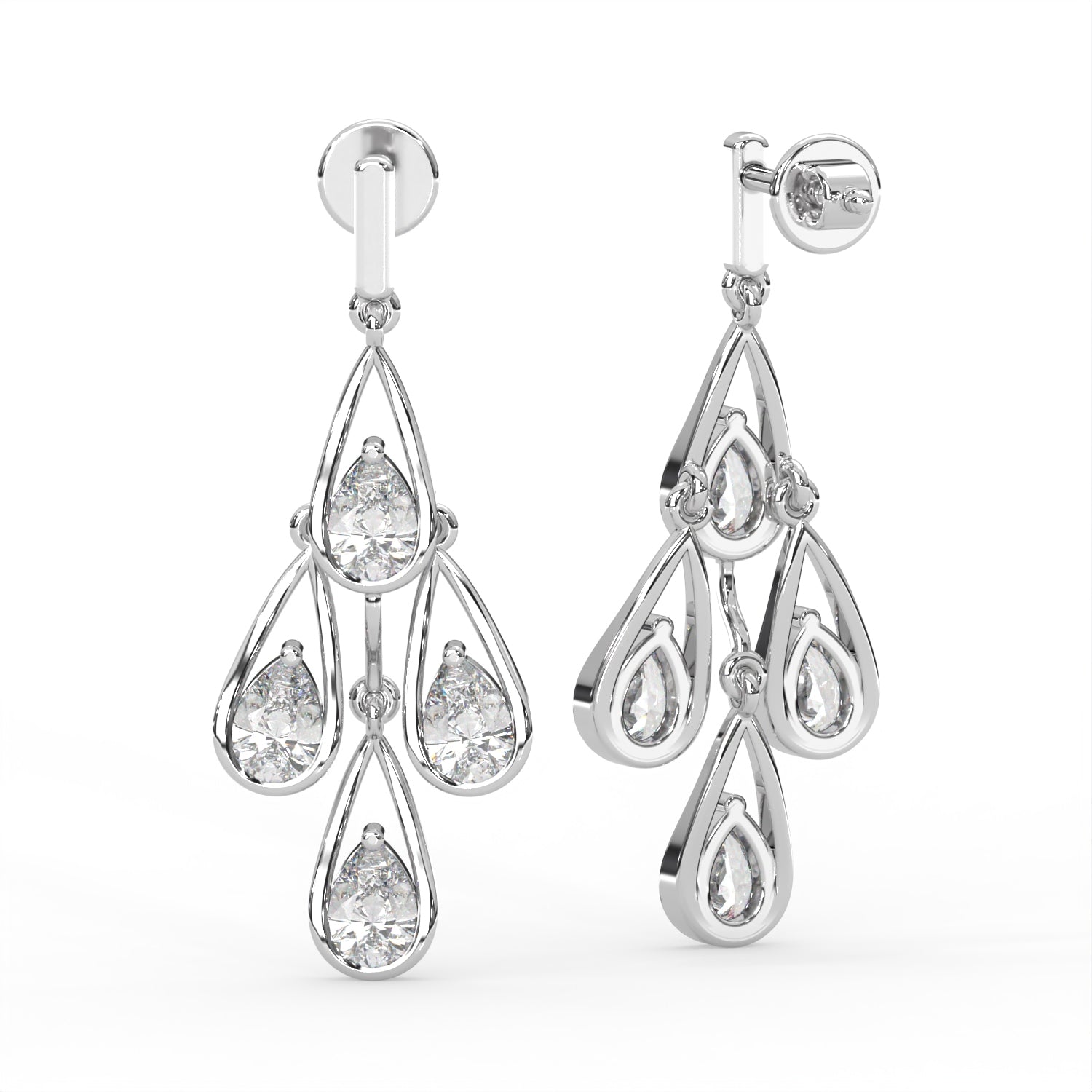 Pear Chandelier Drop Earrings