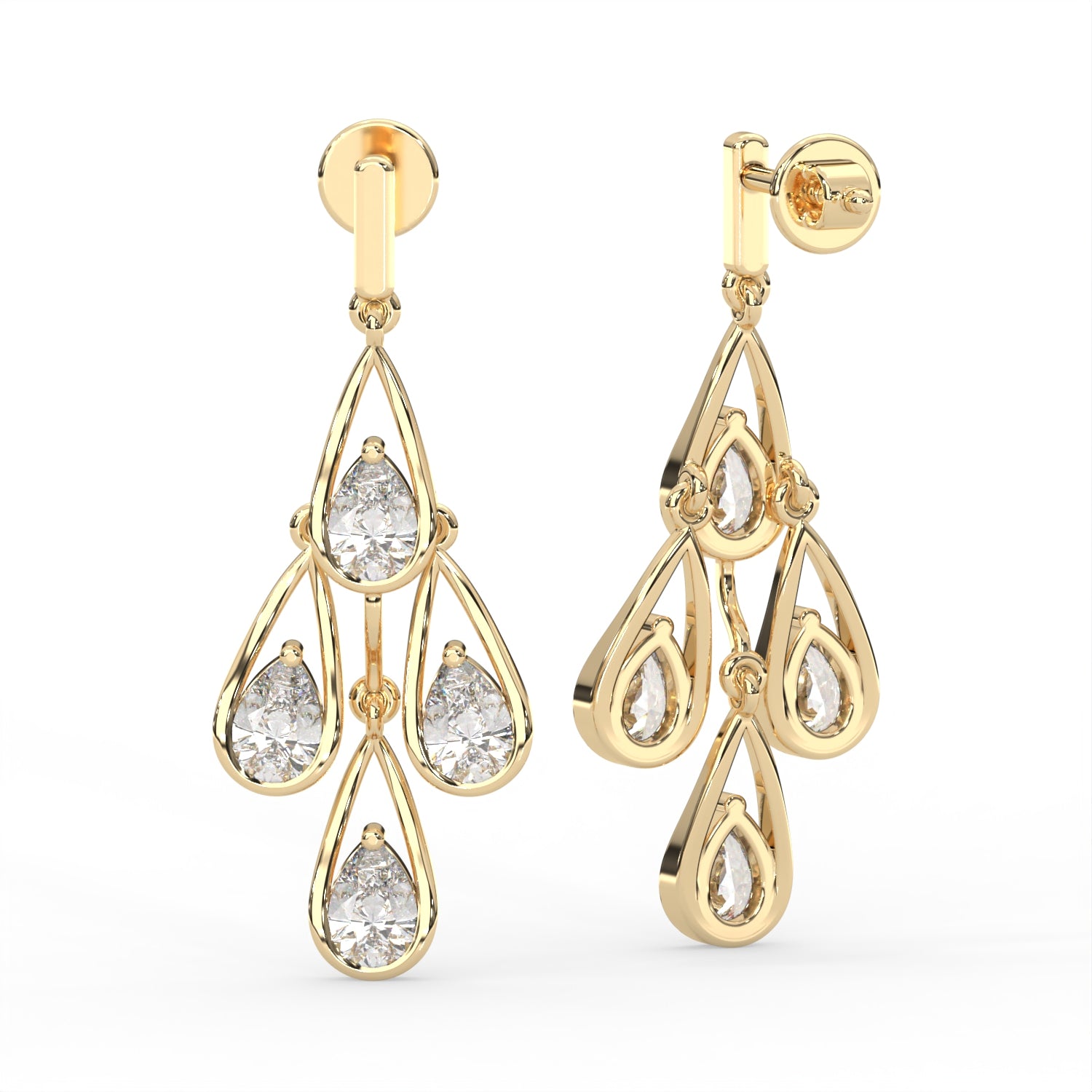 Pear Chandelier Drop Earrings
