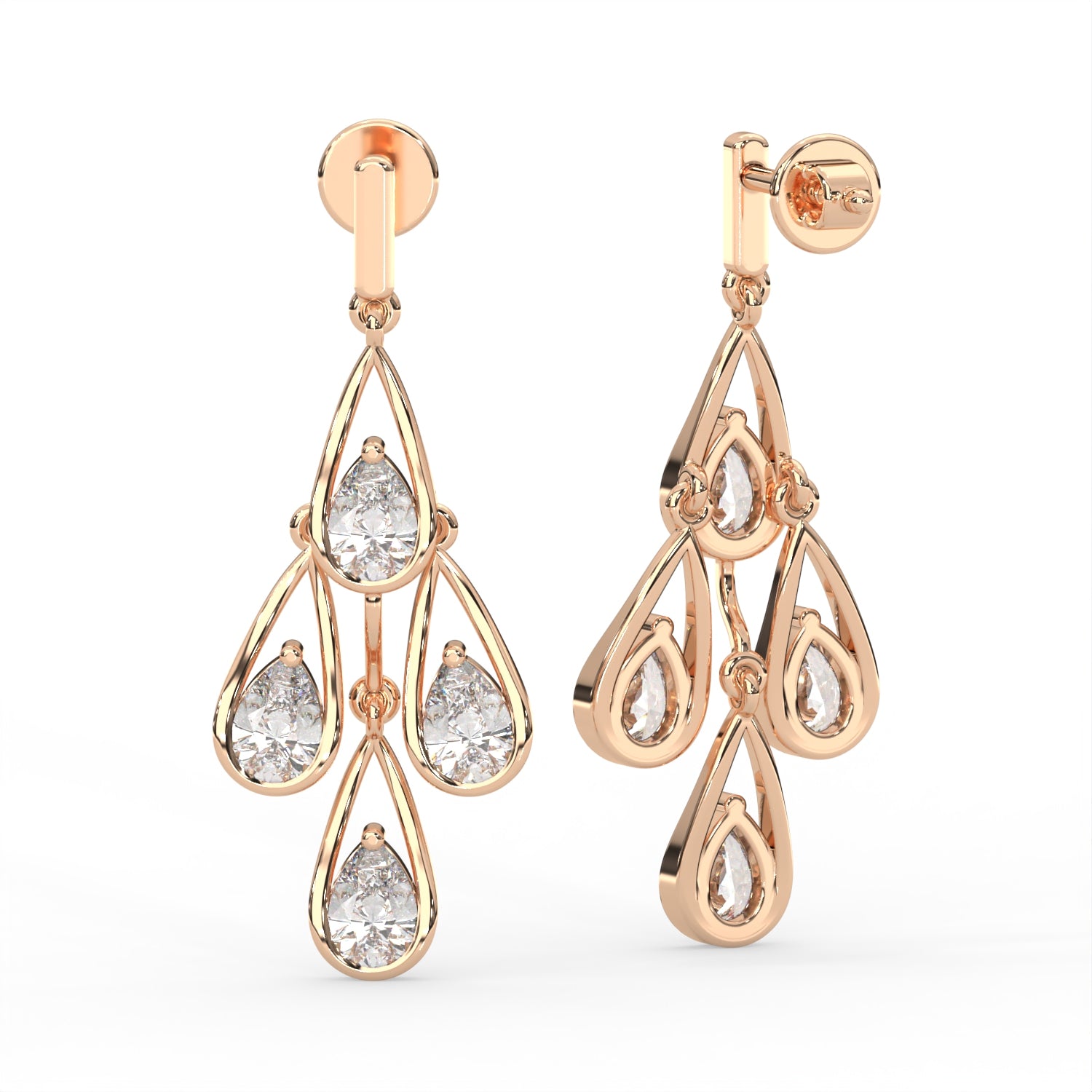Pear Chandelier Drop Earrings