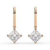 Princess Leverback Drop Earrings