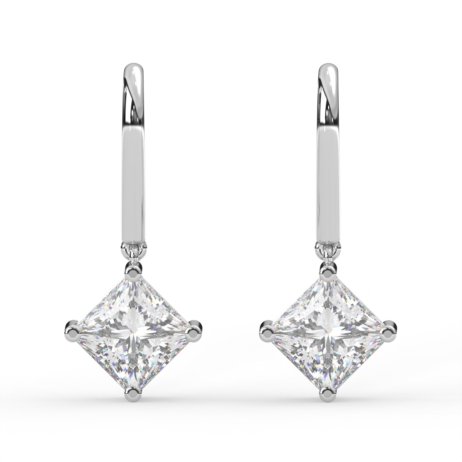 Princess Leverback Drop Earrings