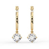 Round Huggie Drop Earrings