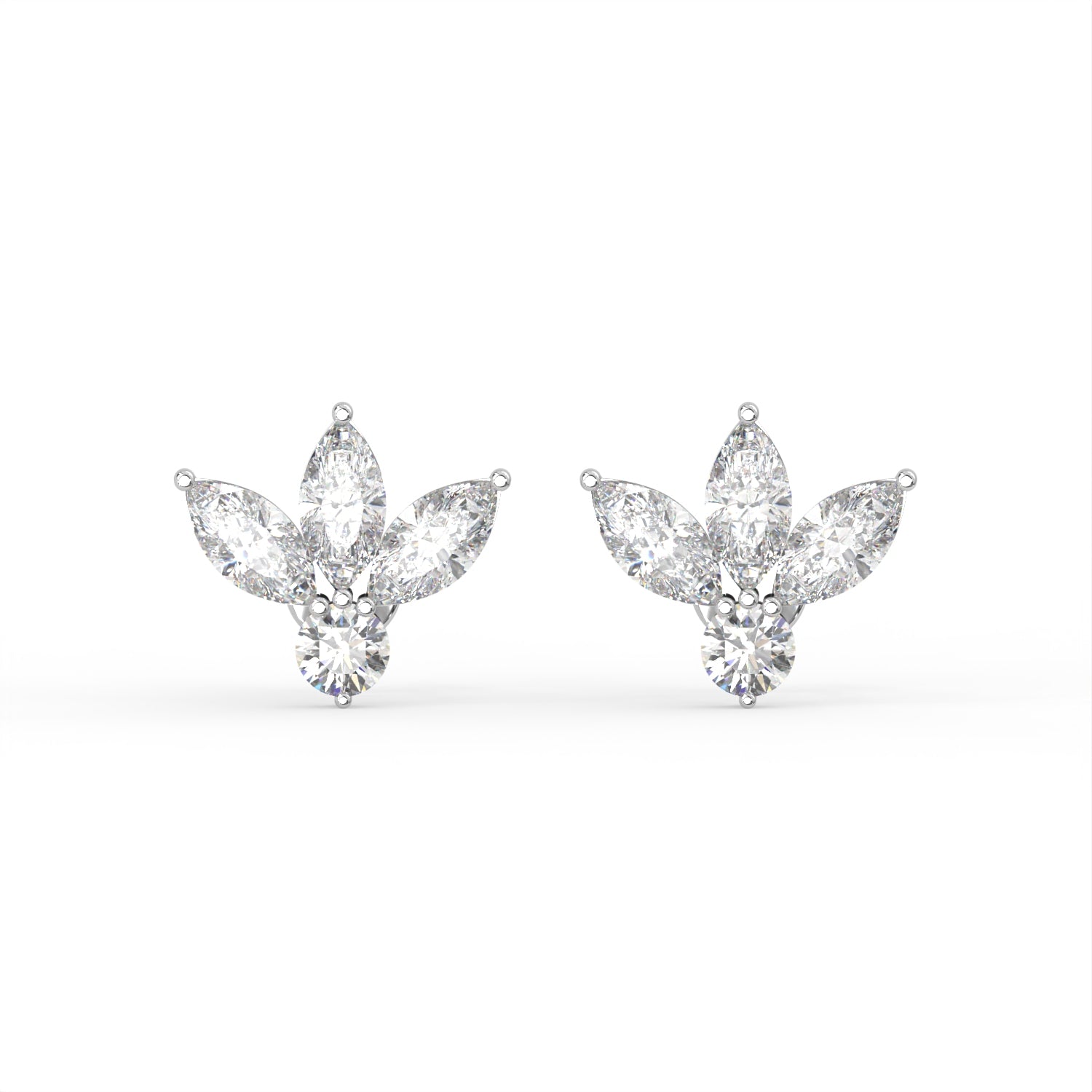 Marquise Leaf Stud Earrings