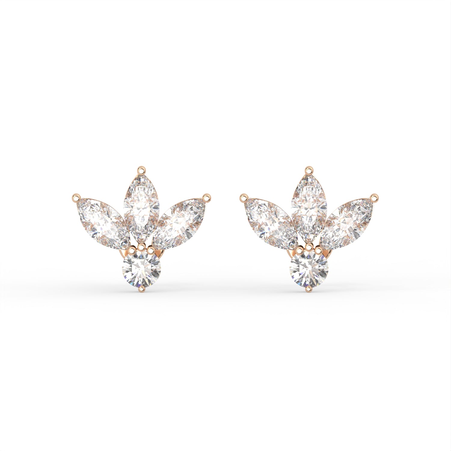 Marquise Leaf Stud Earrings