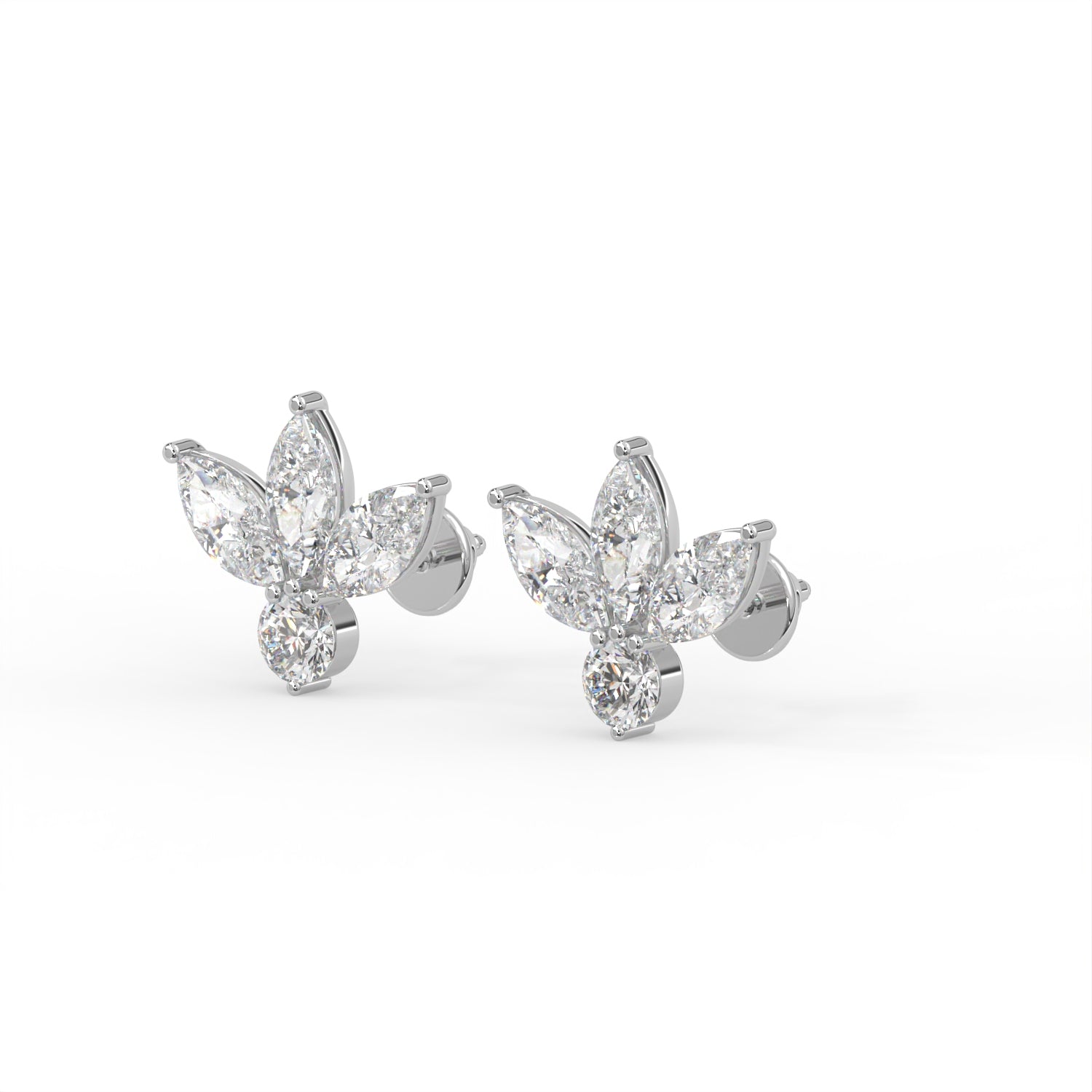Marquise Leaf Stud Earrings