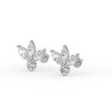 Marquise Leaf Stud Earrings