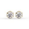 Round Six Prong Stud Earrings