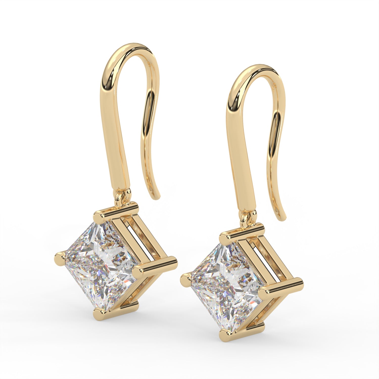 Princess Leverback Drop Earrings