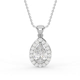 Pear Halo Pendant