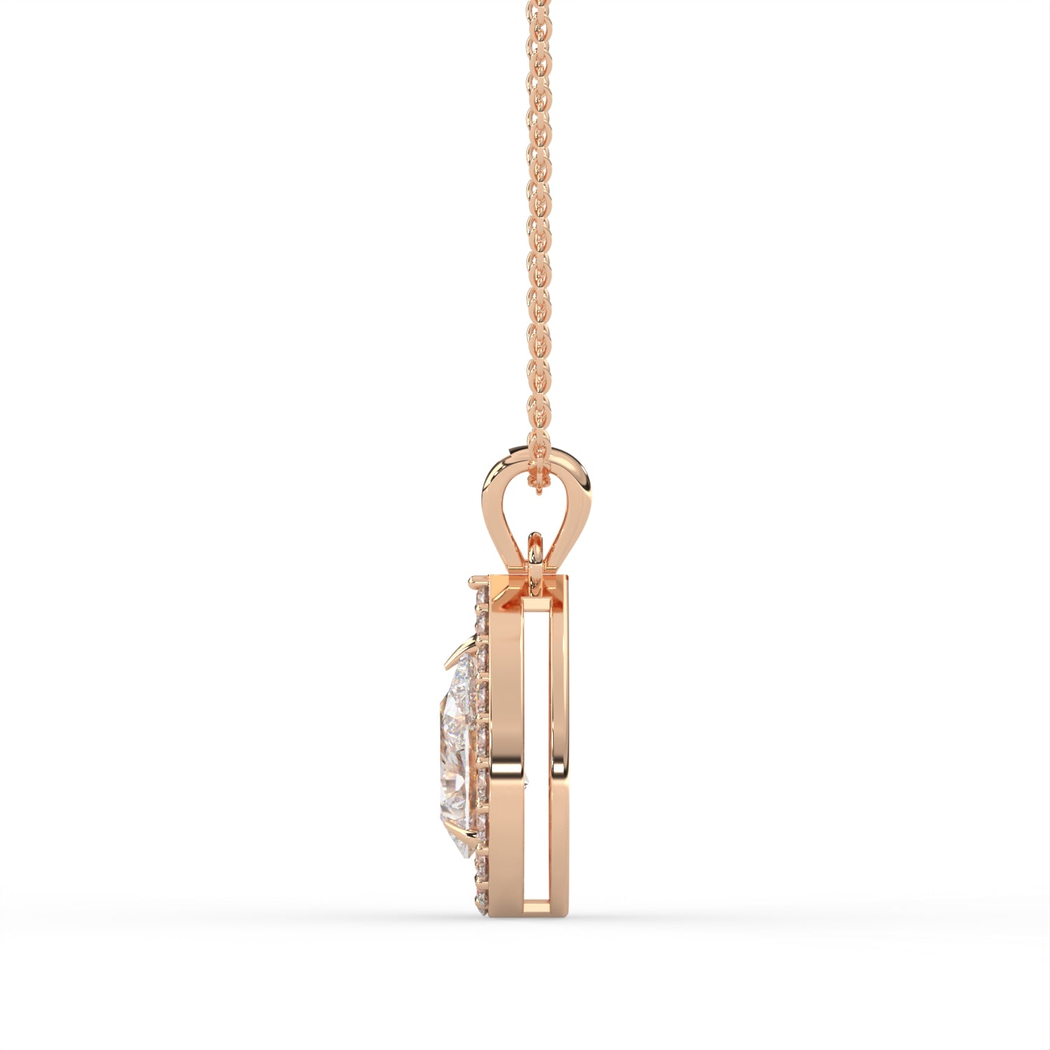 Pear Halo Pendant