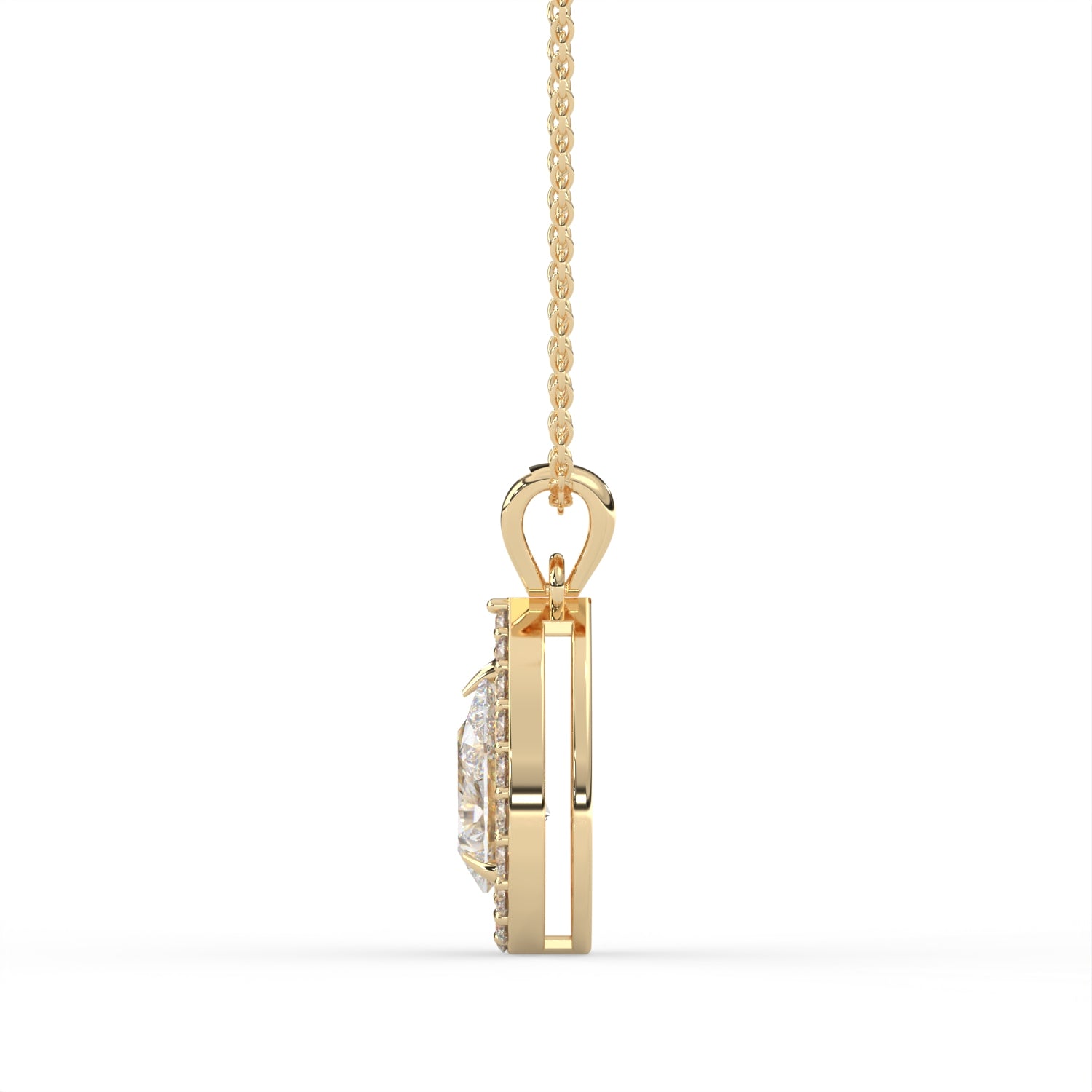 Pear Halo Pendant