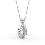 Pear Halo Pendant