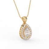Pear Halo Pendant