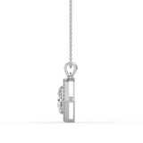 Princess Double Halo Pendant