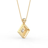 Princess Double Halo Pendant