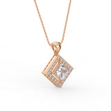Princess Double Halo Pendant