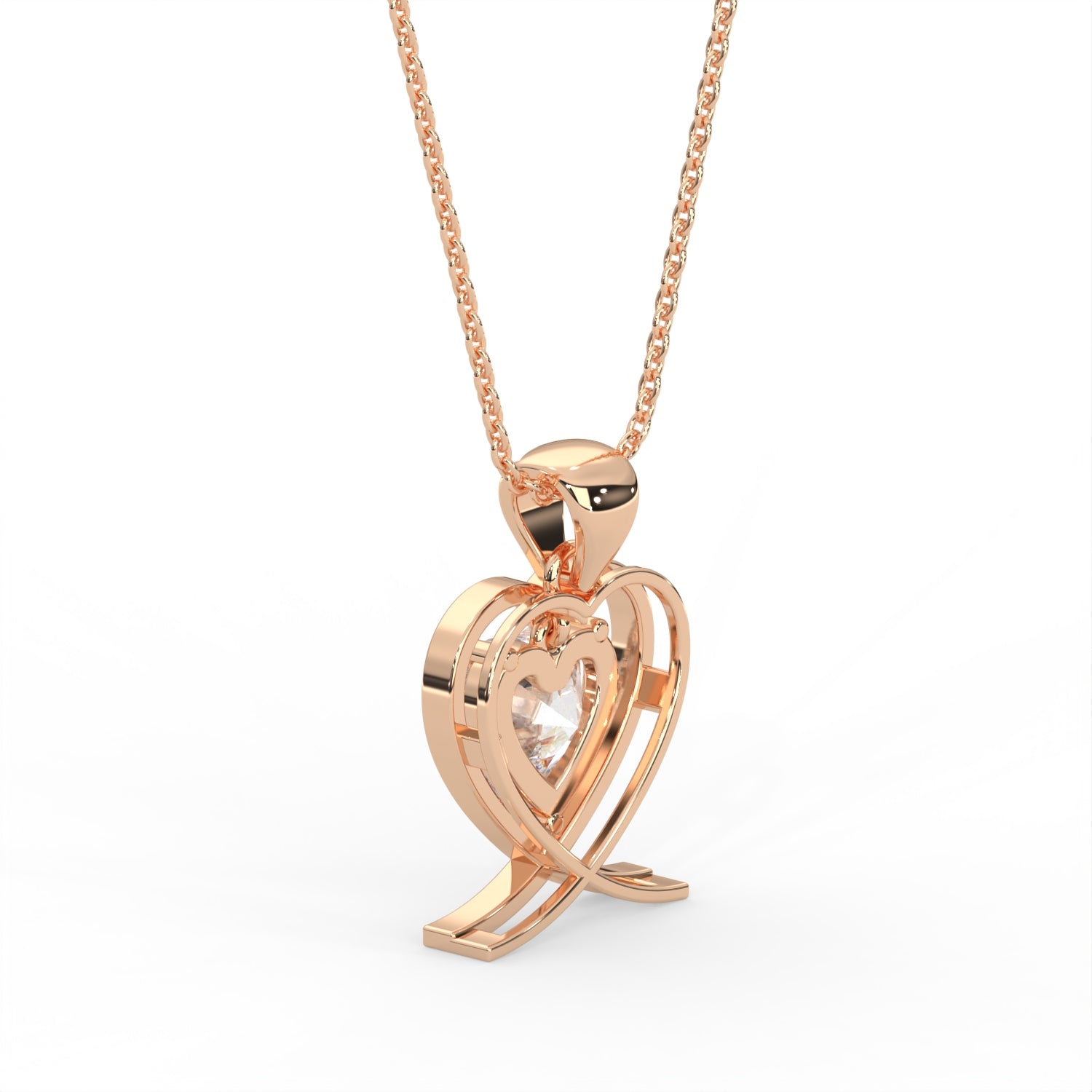 Heart Solitaire Pendant